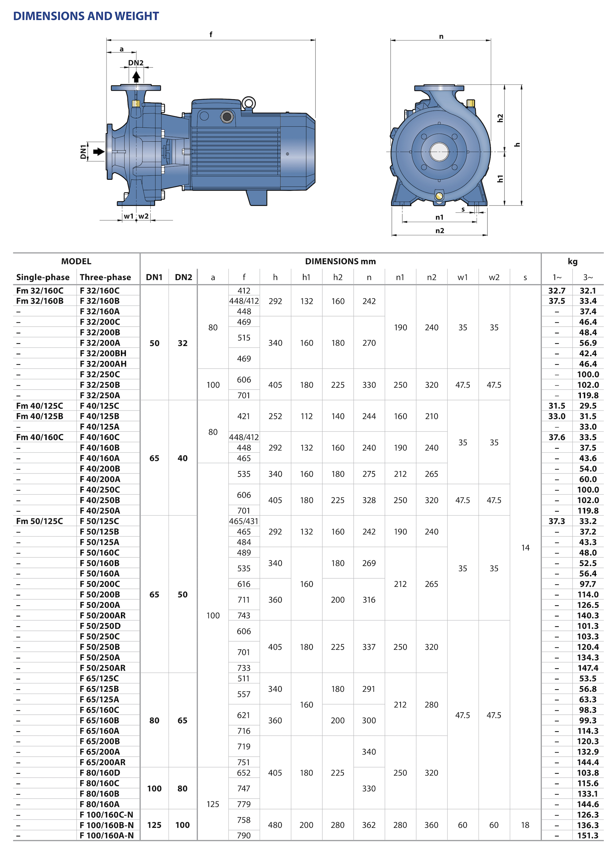 Pompa electrica centrifuga consola/monobloc Pedrollo F40/250A