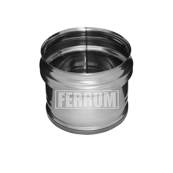 Заглушка внешняя для трубы FERRUM d.115 мм (inox 430/0,5 мм)