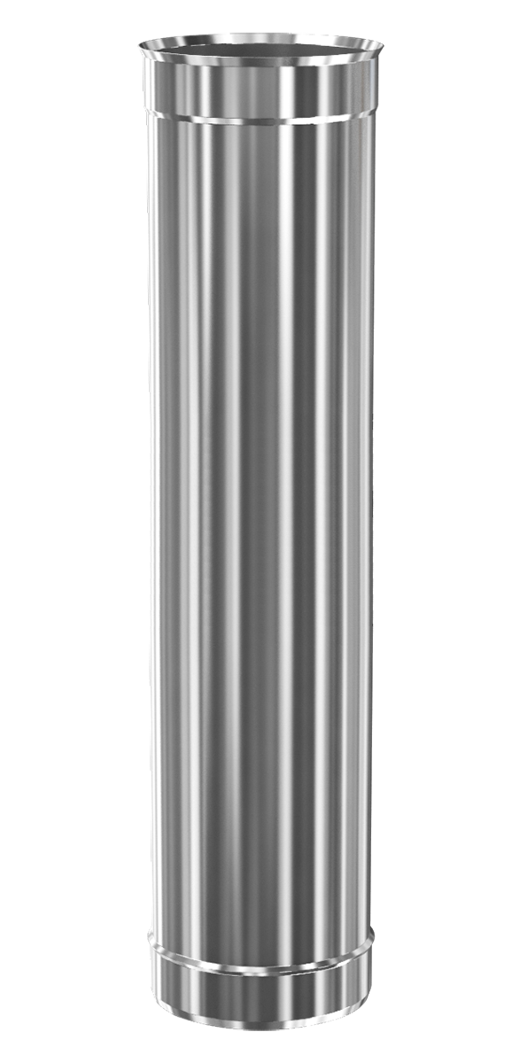 Труба дымоходная CORAX d.160 мм, L-1000 мм (inox 304)