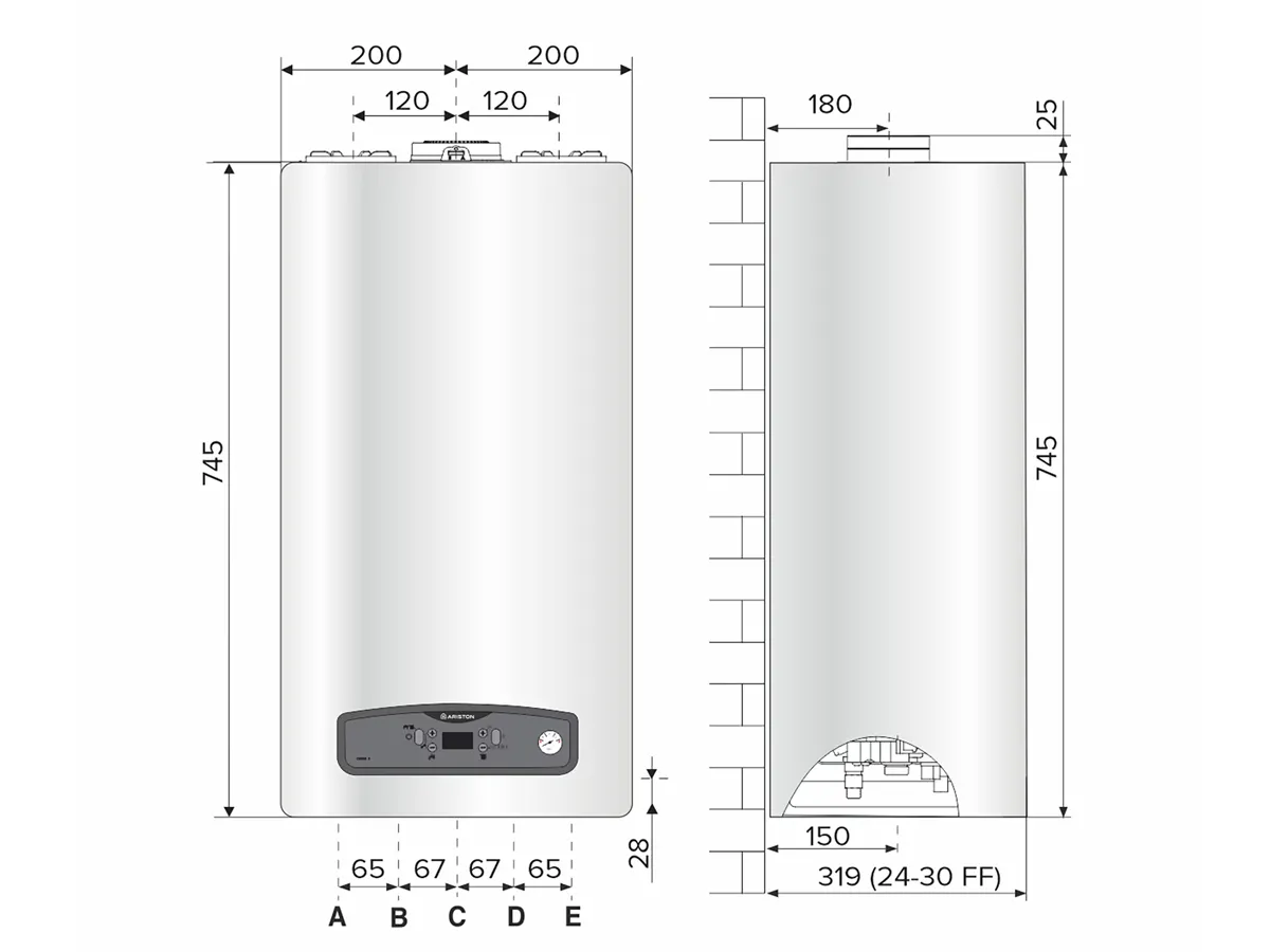 Конденсационный газовый котел Ariston CARES S 24 TF /3301637