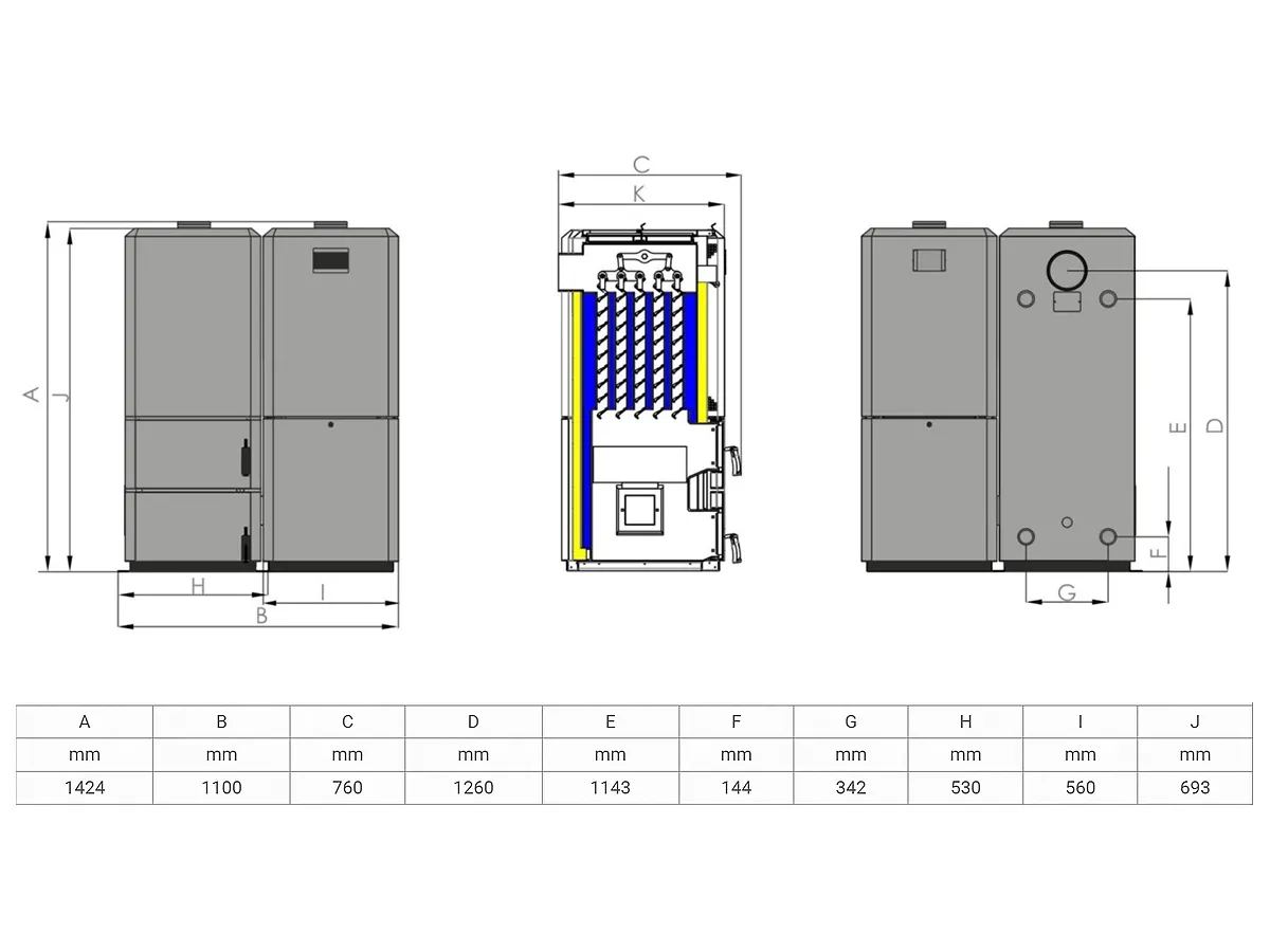 Твердотопливный котел Stalmark Eko Silver II 24кВт + Вентилятор
