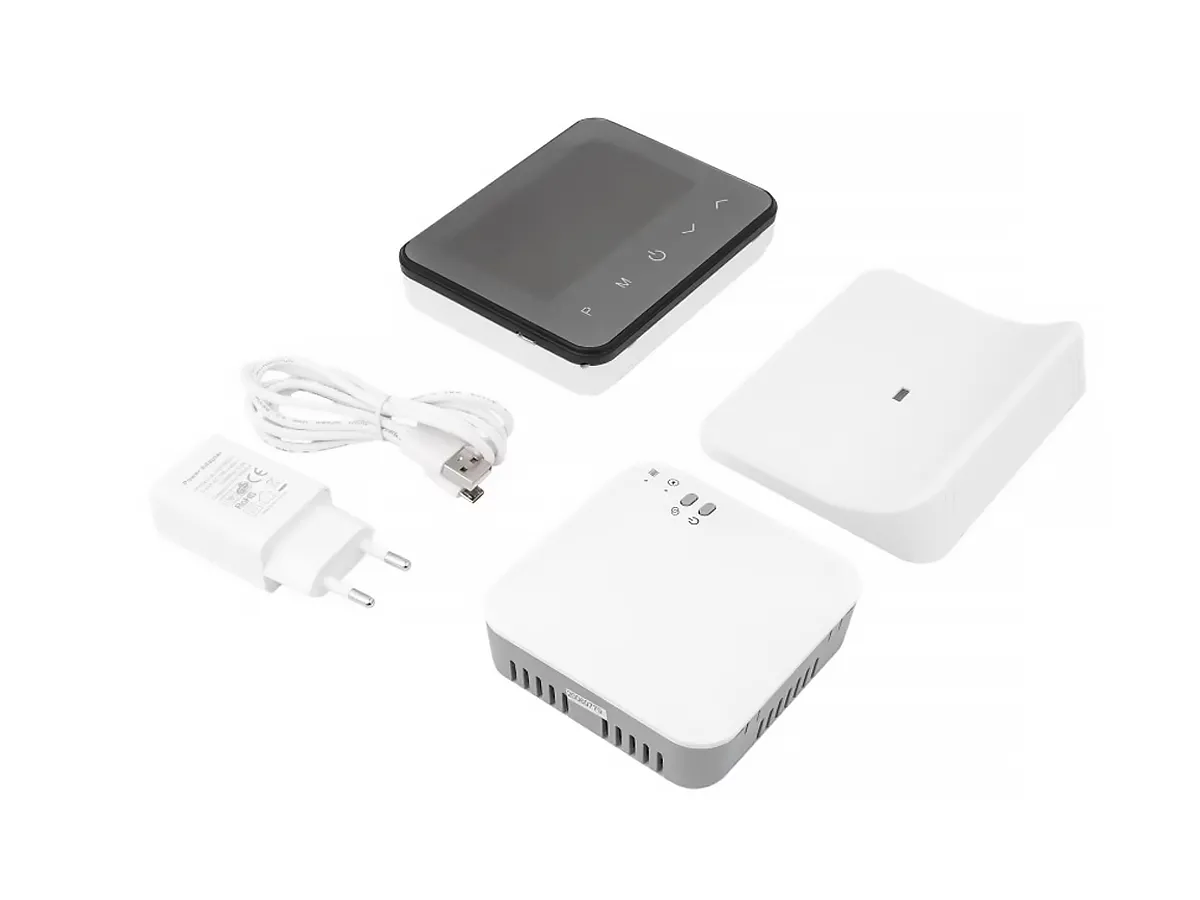 Termostat E-top WT-20&R06 fara fir, cu Wi-Fi negru