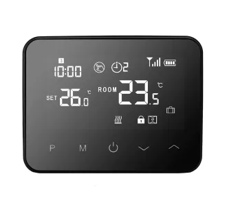 Termostat E-top WT-20&R06 fara fir, cu Wi-Fi negru
