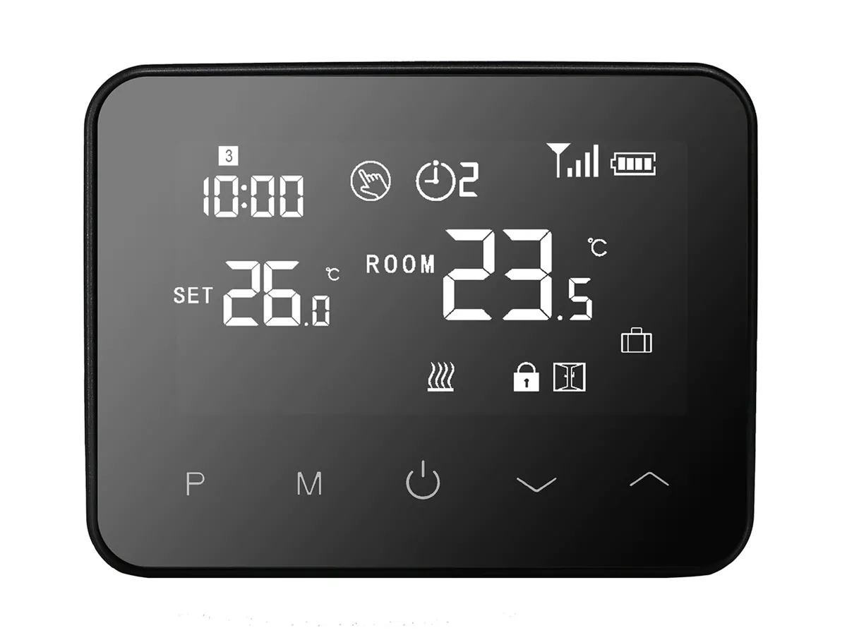 Termostat E-top WT-20&R06 fara fir, cu Wi-Fi negru
