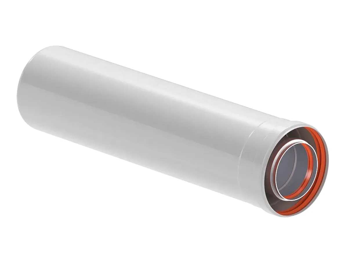 Удлинитель коаксиальный, для дымохода d 60/100 mm, l 1000 mm
