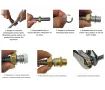 Американка из нержавеющей стали (F) 15x1/2 EF