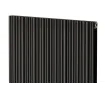 Calorifer decorativ LOJIMAX, colectie BAMBOO DOUBLE Black Matt Anodising
