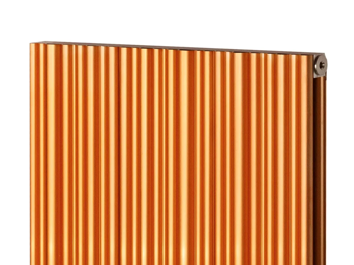 Calorifer decorativ LOJIMAX, colectia BAMBOO DOUBLE inaltimea 600 mm. latimea 959 mm. COPPER MATT ANODISING