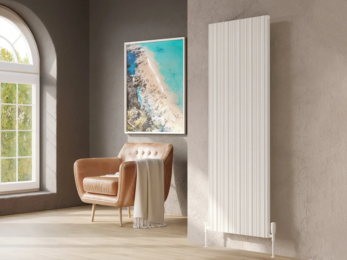 Calorifer decorativ LOJIMAX, colectie BAMBOO DOUBLE alb mat