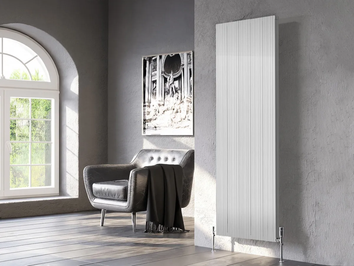 Calorifer decorativ LOJIMAX, colectie BAMBOO DOUBLE Inox Matt Anodising