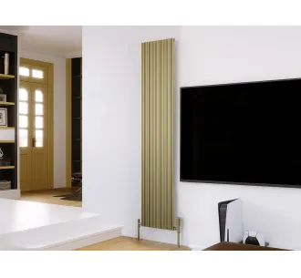 Calorifer decorativ LOJIMAX, colectia BAMBOO inaltimea 400 mm. latimea 239 mm. BRONZE MATT ANODISING