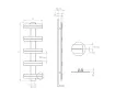 Uscator de prosoape decorativ LOJIMAX, colectie LINEA Alb mat