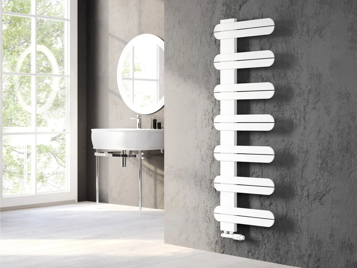 Uscator de prosoape decorativ LOJIMAX, colectie LINEA Alb mat
