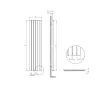 Calorifer decorativ LOJIMAX, colectia  ROYAL высота 800 mm. ширина 292 mm. Kiwi mat