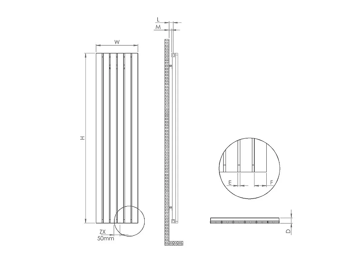 Calorifere decorativ LOJIMAX, colectia LOVA LINE luciu MY-512