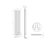 Calorifere decorativ LOJIMAX, colectia KALSEDON Alb mat