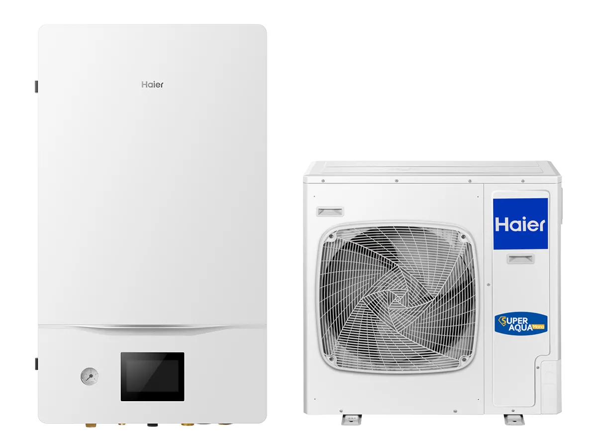 Тепловой насос воздух-вода сплит-система Haier Super Aqua AW062SSCHAHU062WAMNA+HW-WA101DBT