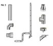 Комплект изолированного дымохода из нержавеющей стали AISI 304, Ø200–280 мм, длина 6 м, для котлов 50–70 кВт (Вариант №3)