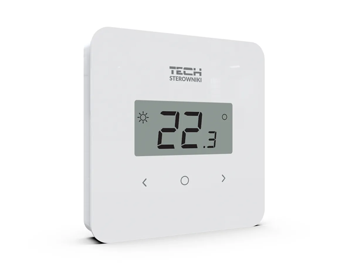 Termostat de cameră fără fir, programabil, cu ciclu săptămânal Tech EU T-2.2 (alb)