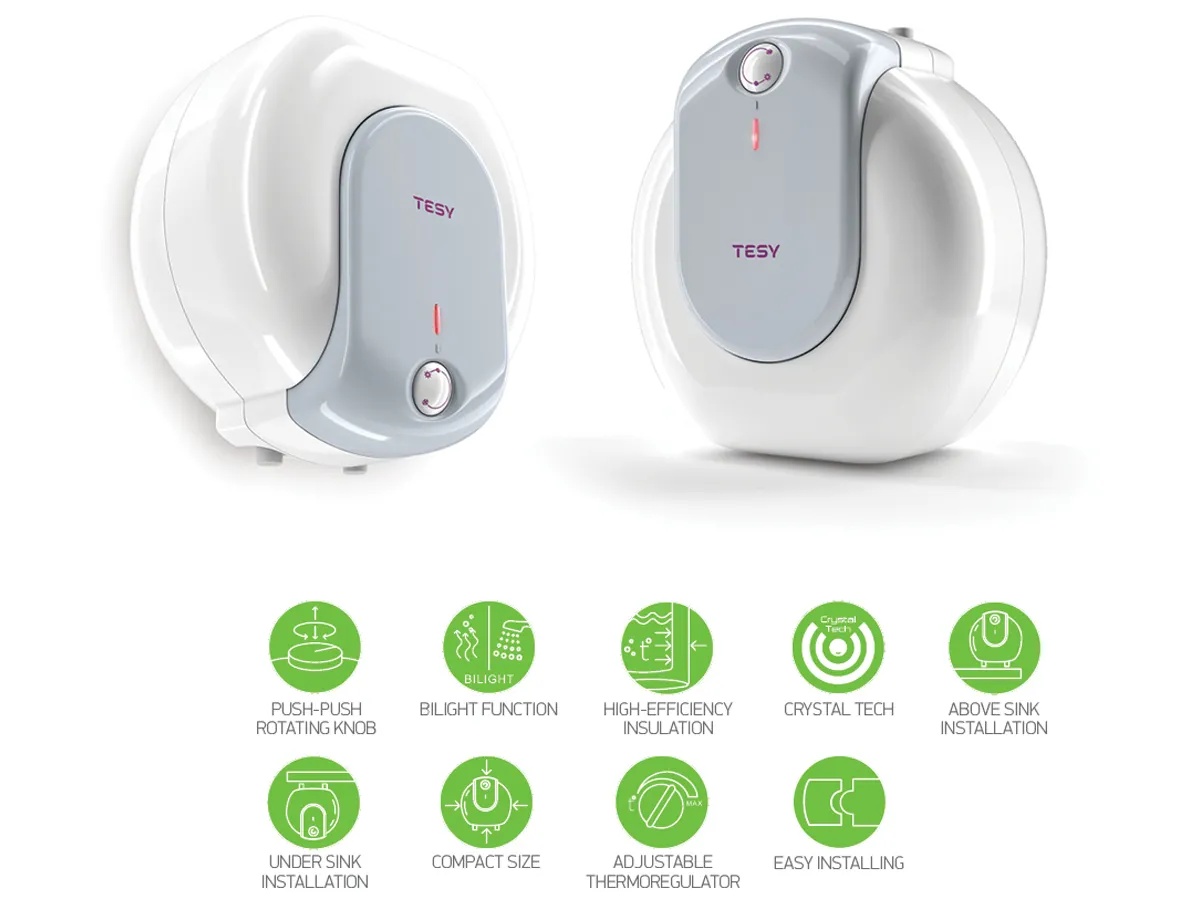 Электрический бойлер TESY 15L GCA над раковиной