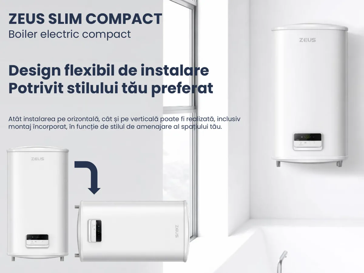 Boiler electric ZEUS SLIM COMPACT 50 l