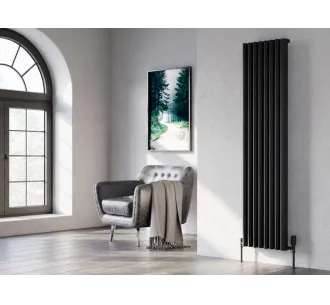 Дизайнерский радиатор LOJIMAX коллекция ALBITE 1800x380 мм, Черный 