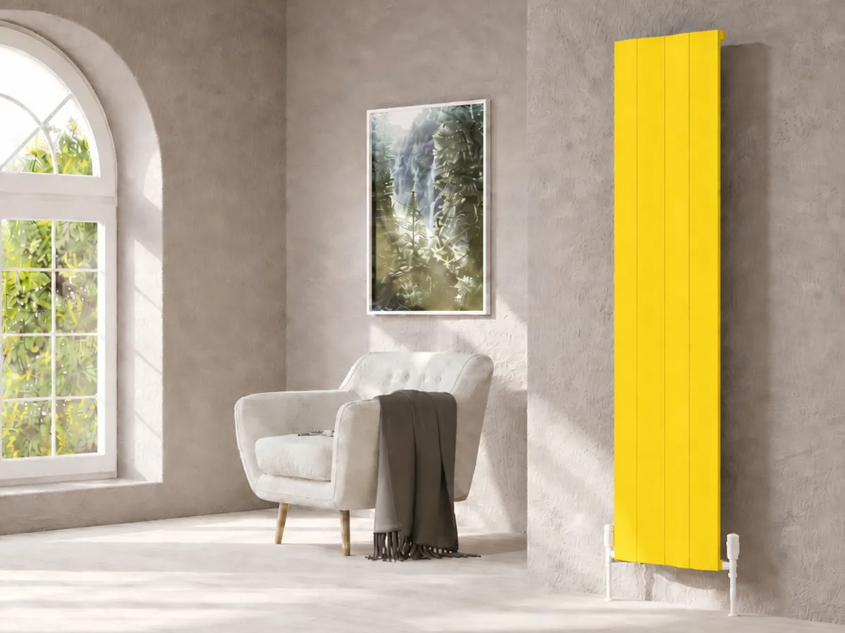 Дизайнерский радиатор LOJIMAX коллекция AMAZONITE 1800x412 мм, Желтый