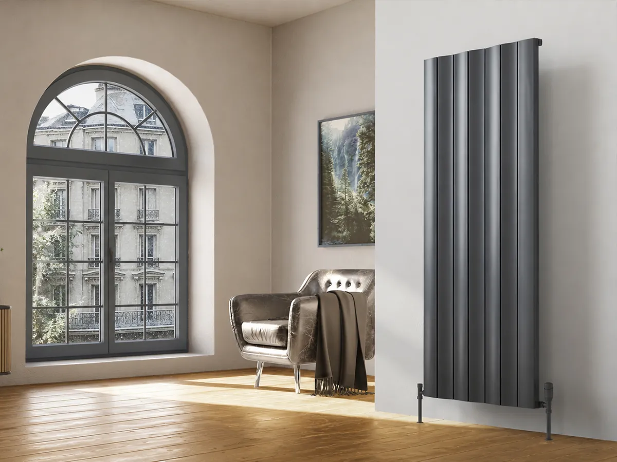 Дизайнерский радиатор LOJIMAX коллекция AMAZONITE 1800x620 мм, Серый (Juniper)