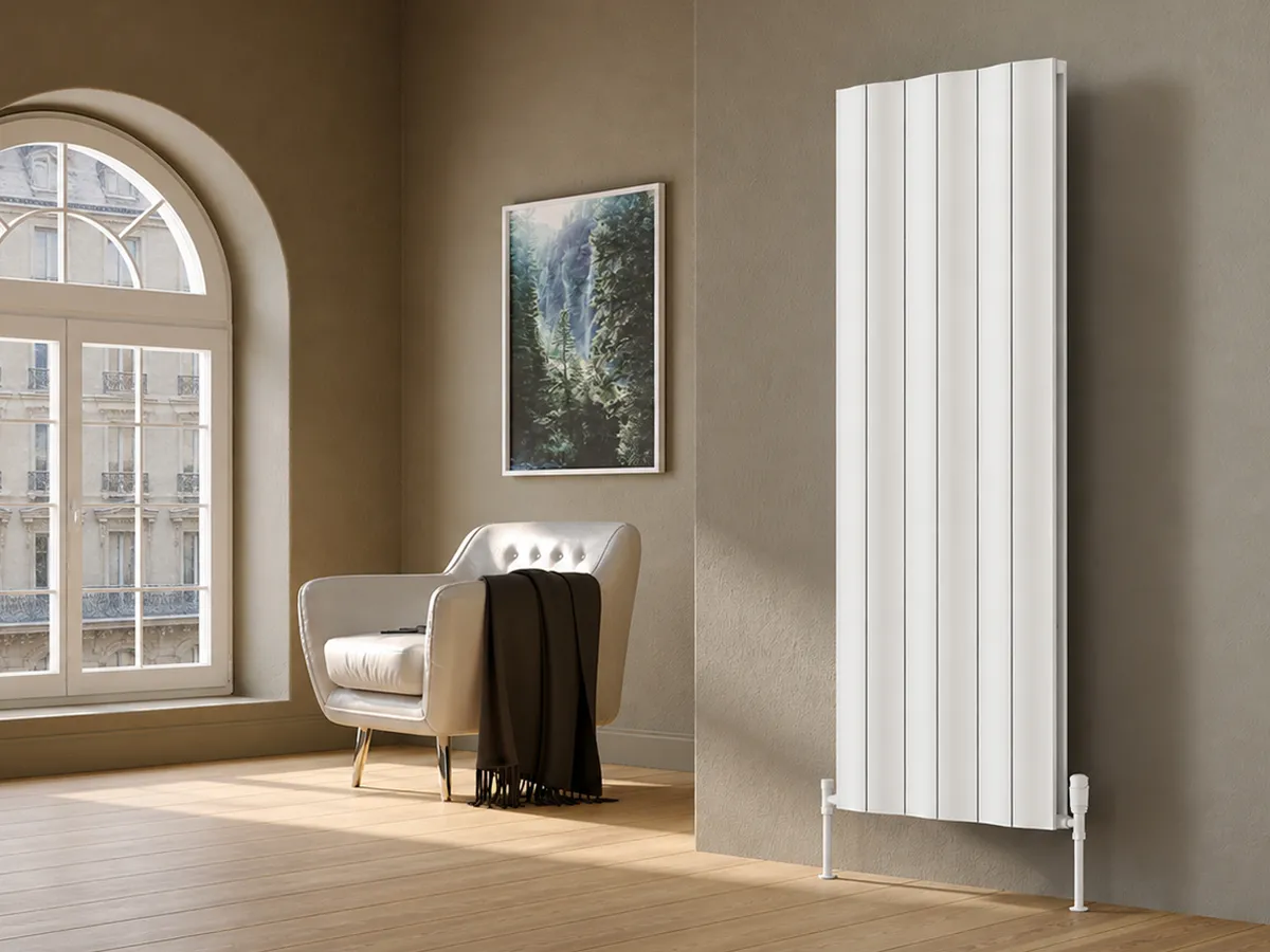 Дизайнерский радиатор LOJIMAX коллекция AMAZONITE DOUBLE 1000x412 мм, Белый