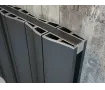 Дизайнерский радиатор LOJIMAX коллекция AMAZONITE DOUBLE 1600x620 мм, Антрацит 