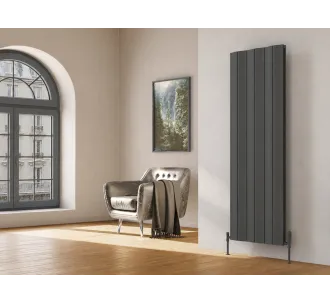 Дизайнерский радиатор LOJIMAX коллекция AMAZONITE DOUBLE 1600x620 мм, Антрацит 