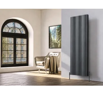 Дизайнерский радиатор LOJIMAX коллекция AMAZONITE DOUBLE 1600x620 мм, Серый (Juniper)