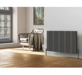 Дизайнерский радиатор LOJIMAX коллекция AMAZONITE DOUBLE 500x1244 мм, Антрацит 