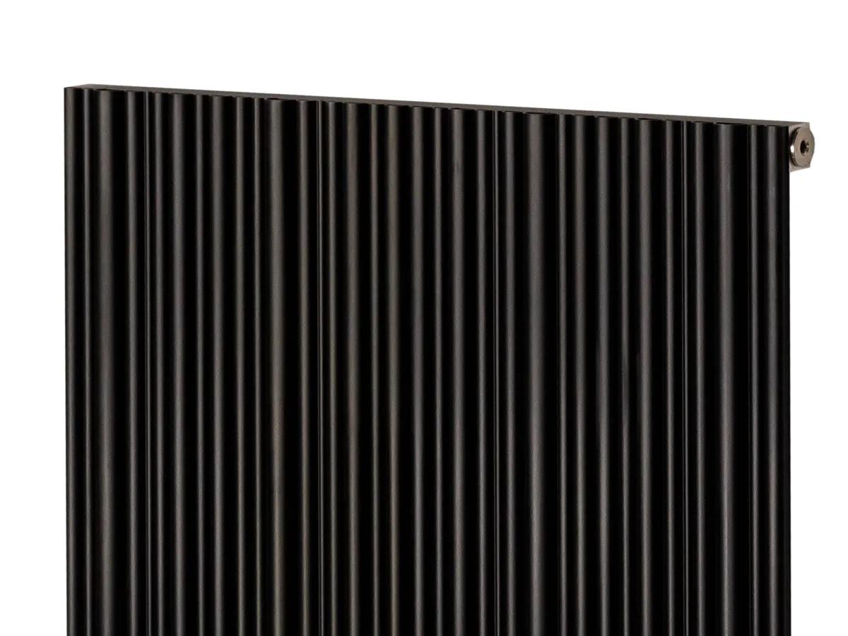 Дизайнерский радиатор LOJIMAX коллекция BAMBOO 1600x359 мм, Black Matt Anodising