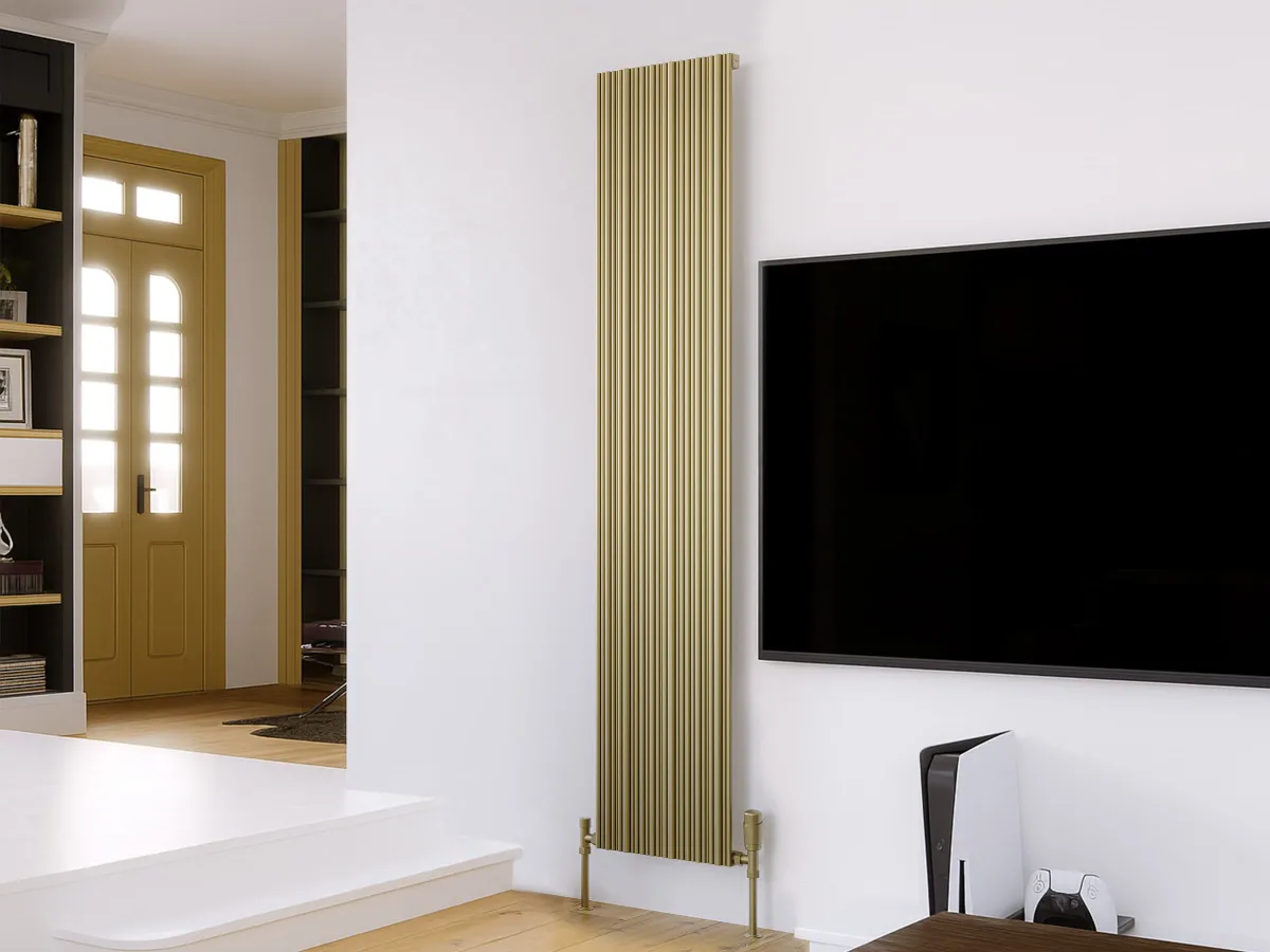 Дизайнерский радиатор LOJIMAX коллекция BAMBOO 1600x359 мм, Bronze Light Anodising