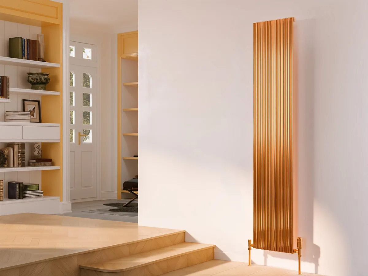 Дизайнерский радиатор LOJIMAX коллекция BAMBOO 1600x479 мм, Copper Matt Anodising