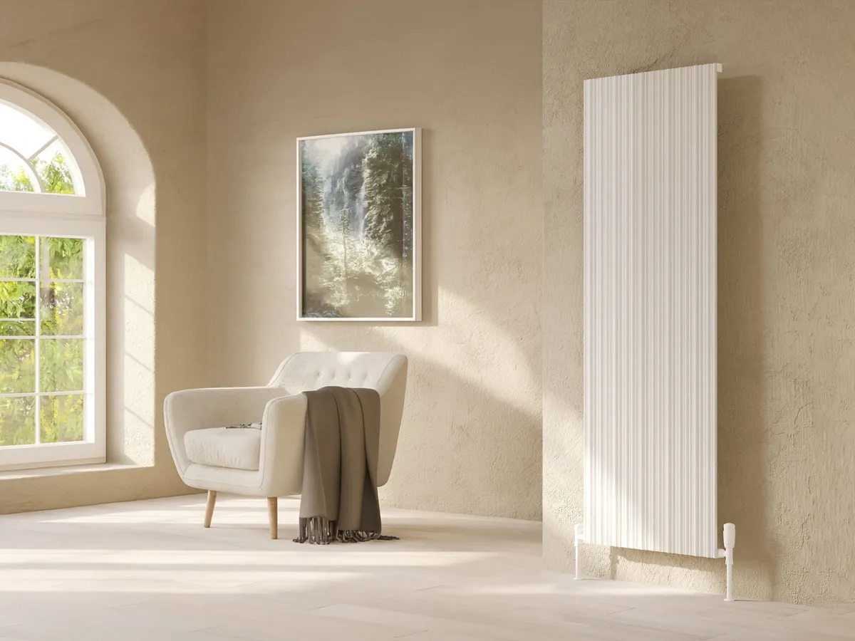 Дизайнерский радиатор LOJIMAX коллекция BAMBOO 1800x359 мм, Белый 