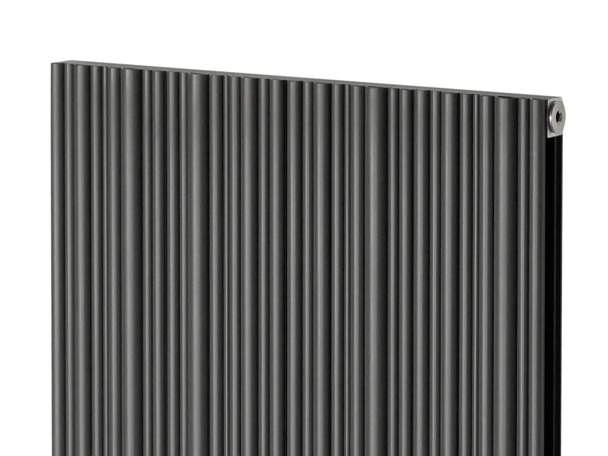 Дизайнерский радиатор LOJIMAX коллекция BAMBOO DOUBLE 1600x359 мм, Антрацит 