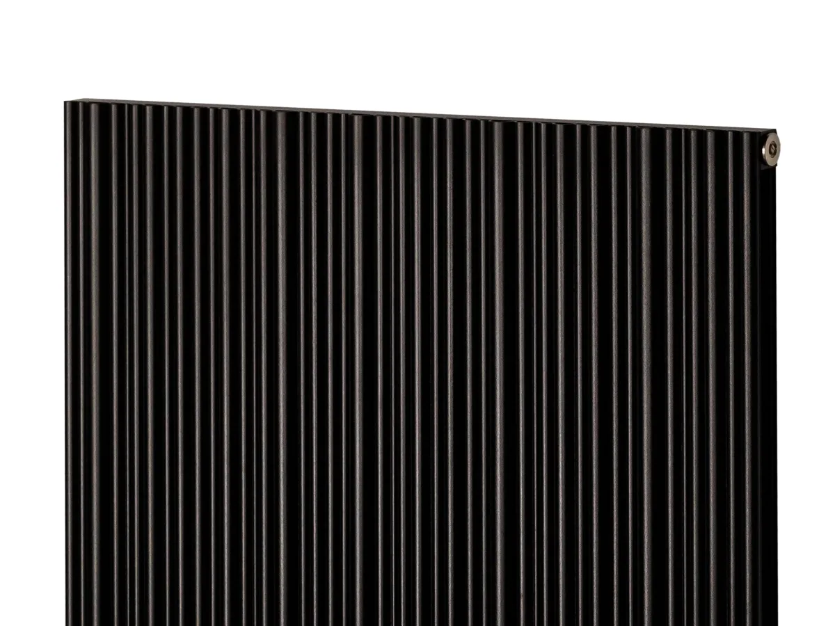 Дизайнерский радиатор LOJIMAX коллекция BAMBOO DOUBLE 1600x359 мм, Черный 