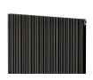 Дизайнерский радиатор LOJIMAX коллекция BAMBOO DOUBLE 1800x359 мм, Black Matt Anodising