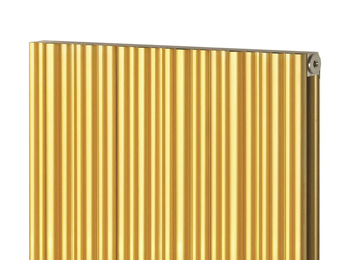 Дизайнерский радиатор LOJIMAX коллекция BAMBOO DOUBLE 1800x359 мм, Gold Matt Anodising