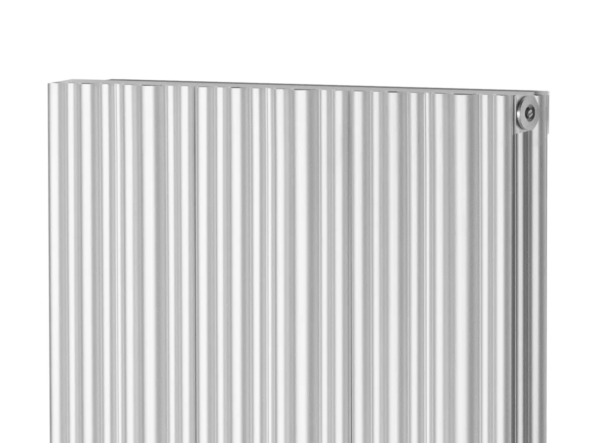 Дизайнерский радиатор LOJIMAX коллекция BAMBOO DOUBLE 1800x359 мм, Inox Matt Anodising