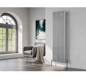 Дизайнерский радиатор LOJIMAX коллекция BELLA DOUBLE 1800x404 мм, Хром
