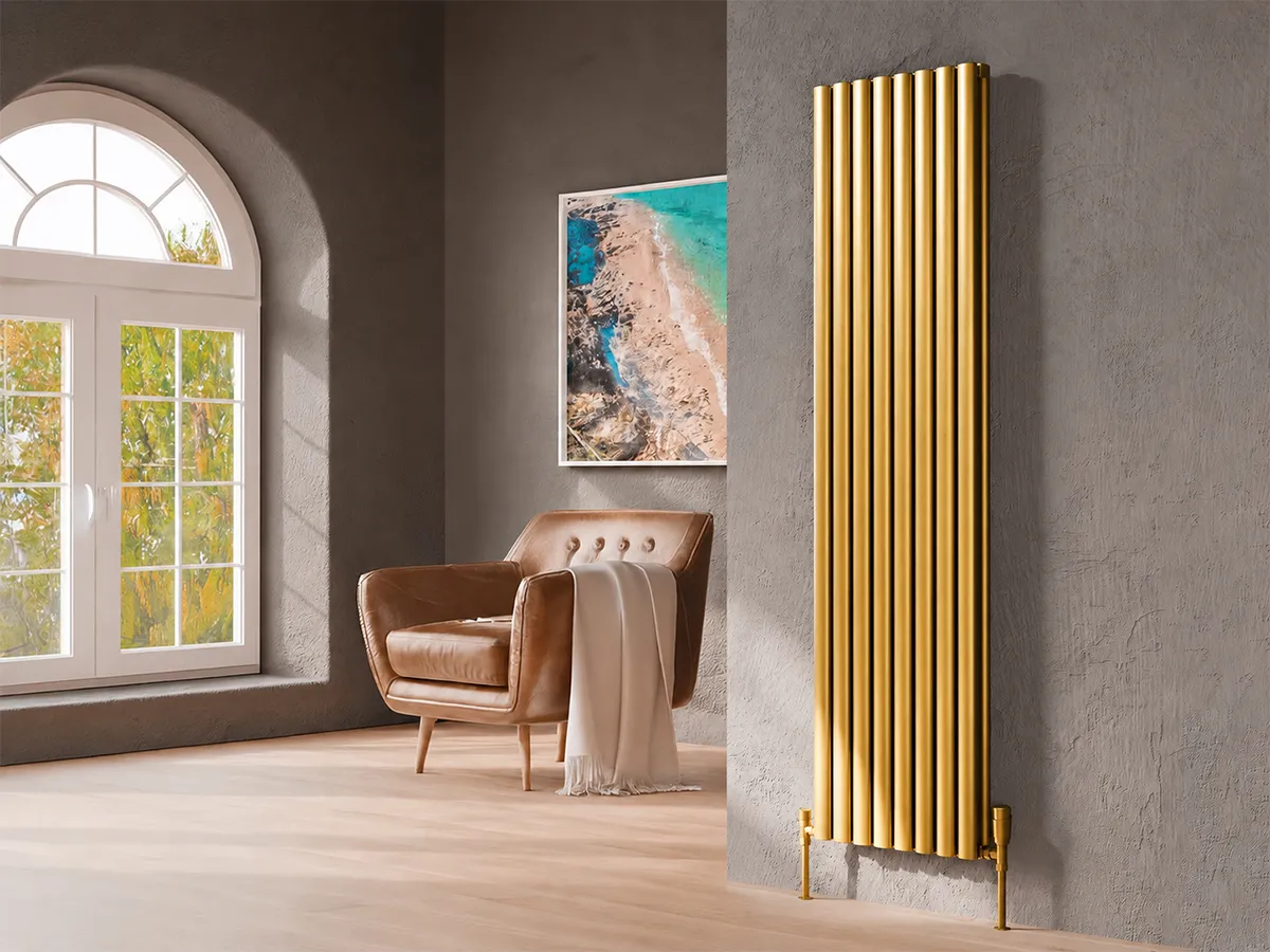 Calorifer decorativ LOJIMAX colecția BELLA DOUBLE 1800x404 mm, Auriu