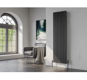 Дизайнерский радиатор LOJIMAX коллекция BELLA DOUBLE 1800x463 мм, Черный
