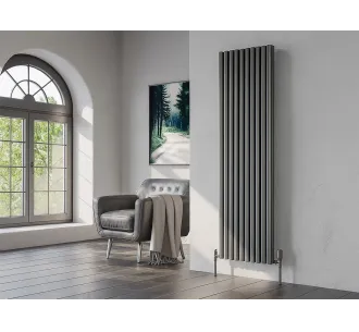 Calorifer decorativ LOJIMAX colecția BELLA DOUBLE 2000x404 mm, Antracit