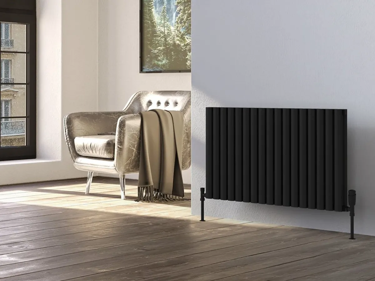 Дизайнерский радиатор LOJIMAX коллекция BELLA DOUBLE 500x994 мм, Черный