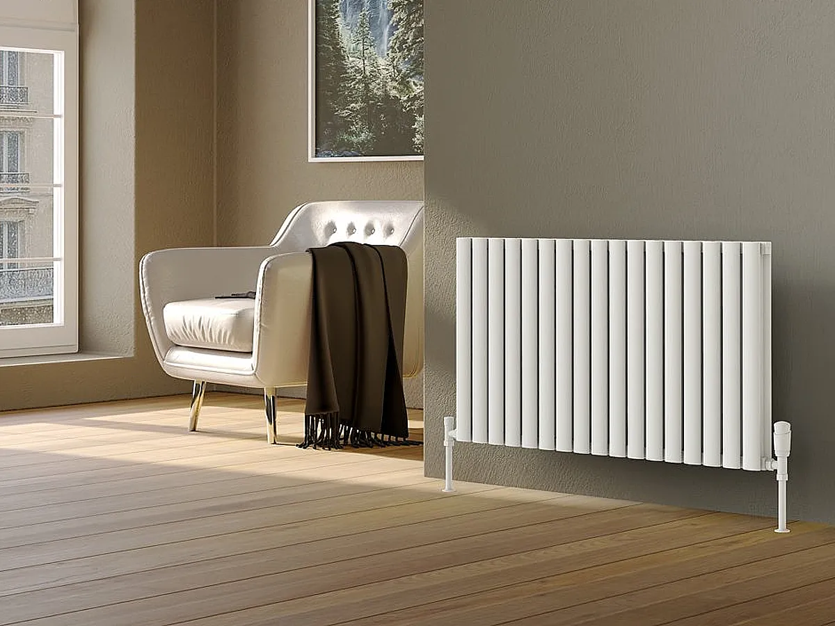 Calorifer decorativ LOJIMAX colecția BELLA DOUBLE 500x994 mm, Alb