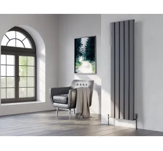 Дизайнерский радиатор LOJIMAX коллекция DIAMOND 1800x396 мм, Антрацит 