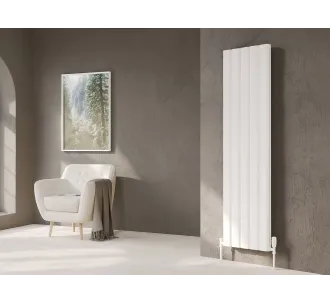 Дизайнерский радиатор LOJIMAX коллекция DIAMOND DOUBLE 1600x396 мм, Белый 